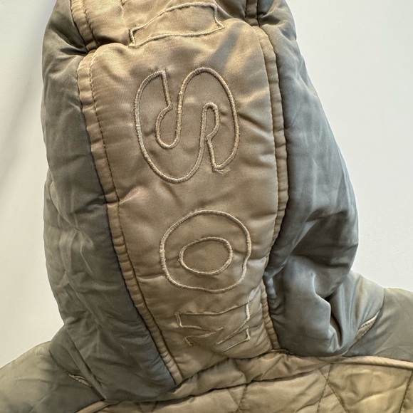 Scotch & Soda Arza Quilted Two-Tone Jacket in Olive and Khaki - Picture 3 of 9